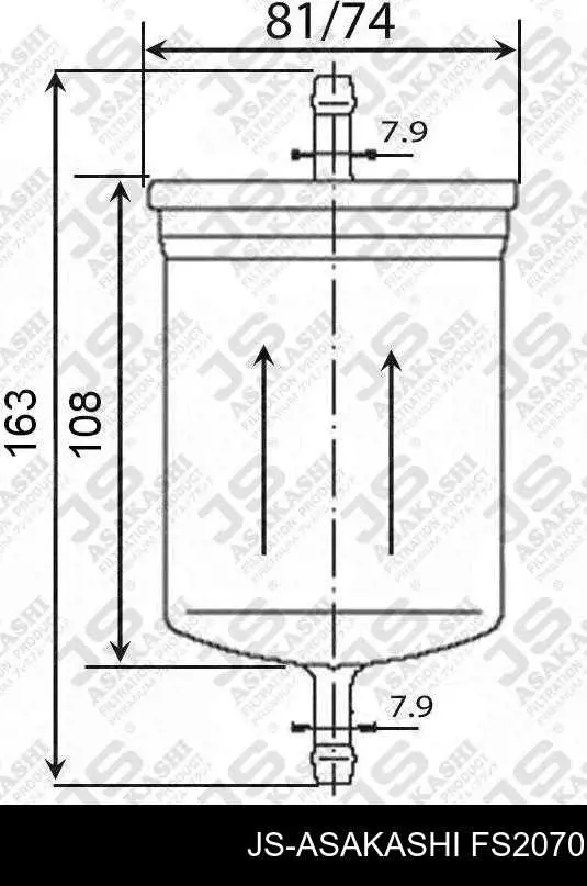 Топливный фильтр FS2070 JS Asakashi