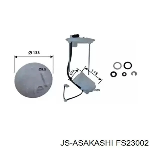 Фильтр тонкой очистки топлива JS Asakashi FS23002 цена, от 23.34 USD