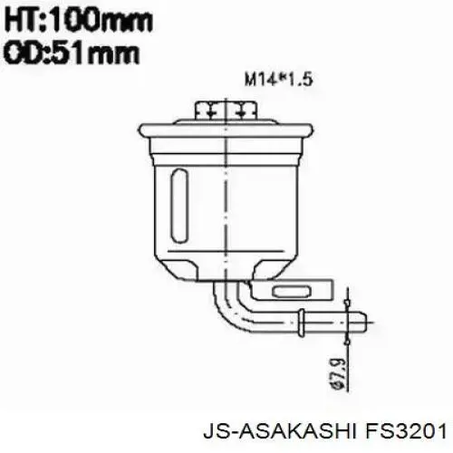 Топливный фильтр FS3201 JS Asakashi