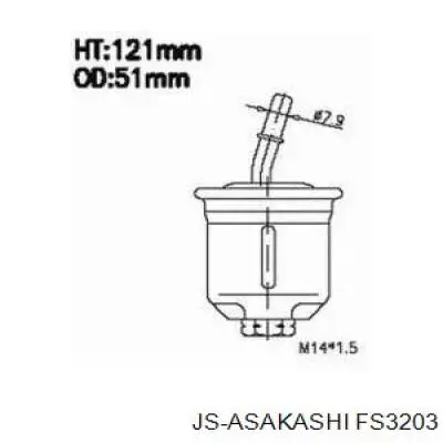 Фильтр тонкой очистки топлива JS Asakashi FS3203 цена, от 7.73 USD
