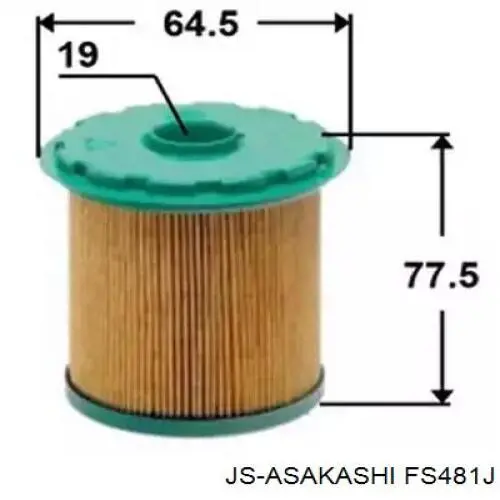 Фильтр тонкой очистки топлива JS Asakashi FS481J цена, от 2.90 USD