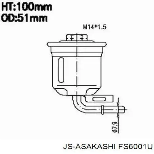 Фильтр тонкой очистки топлива JS Asakashi FS6001U цена, от 4.20 USD