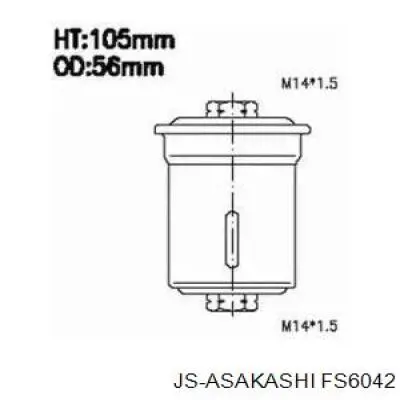 FS6042 JS Asakashi filtro de combustível