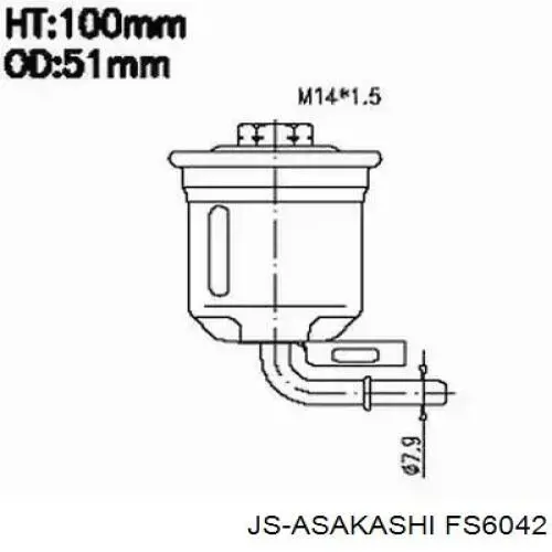 FS6042 JS Asakashi Фильтр топлива