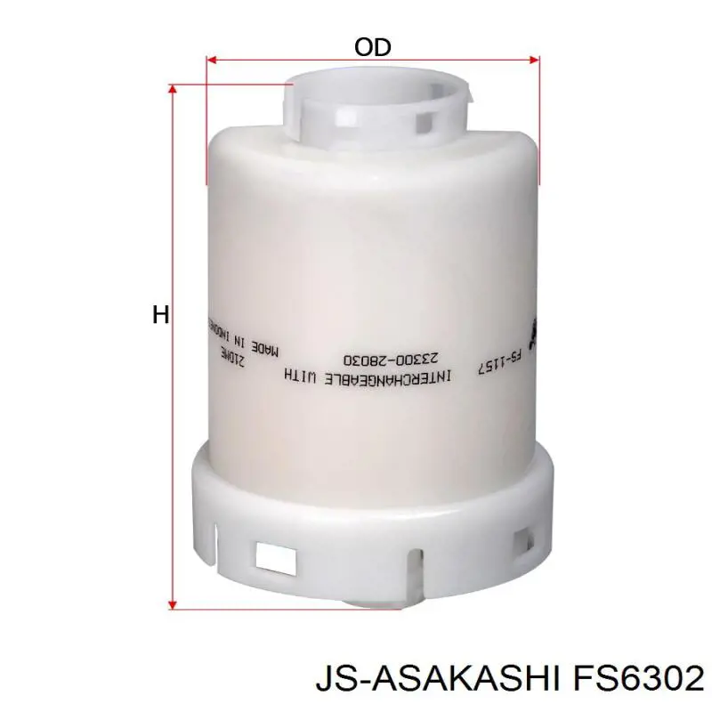 Купить FS6302 JS Asakashi Фильтр-отстойник топлива грубой очистки