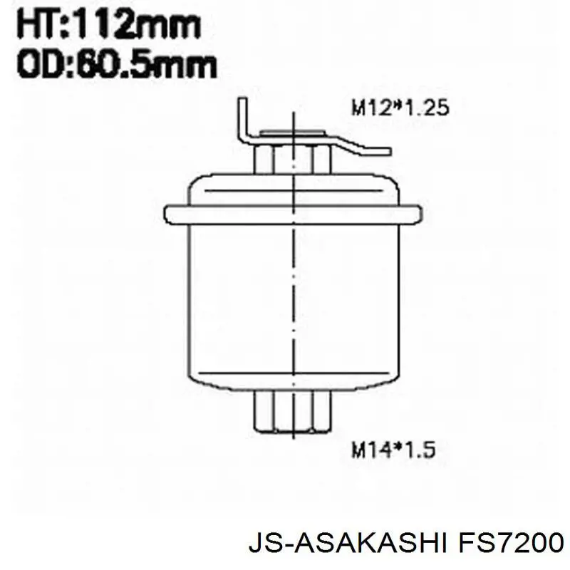 Фильтр тонкой очистки топлива JS Asakashi FS7200 цена, от 7.23 USD