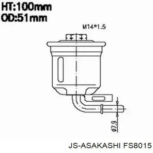 Топливный фильтр FS8015 JS Asakashi