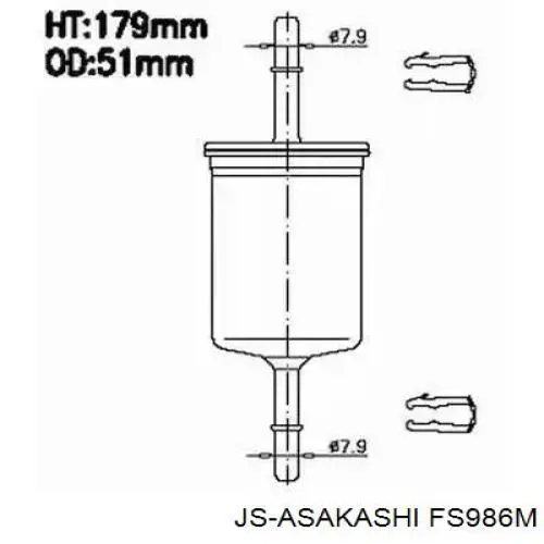 FS986M JS Asakashi топливный фильтр