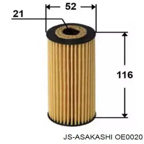 OE0020 JS Asakashi масляный фильтр