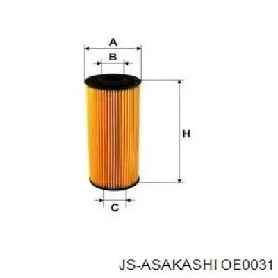 Filtro de aceite OE0031 JS Asakashi