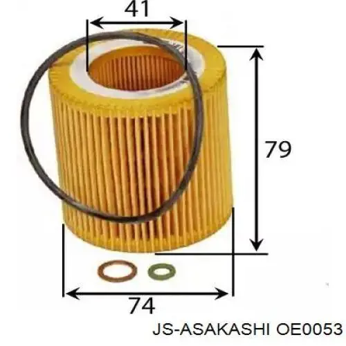 OE0053 JS Asakashi масляный фильтр