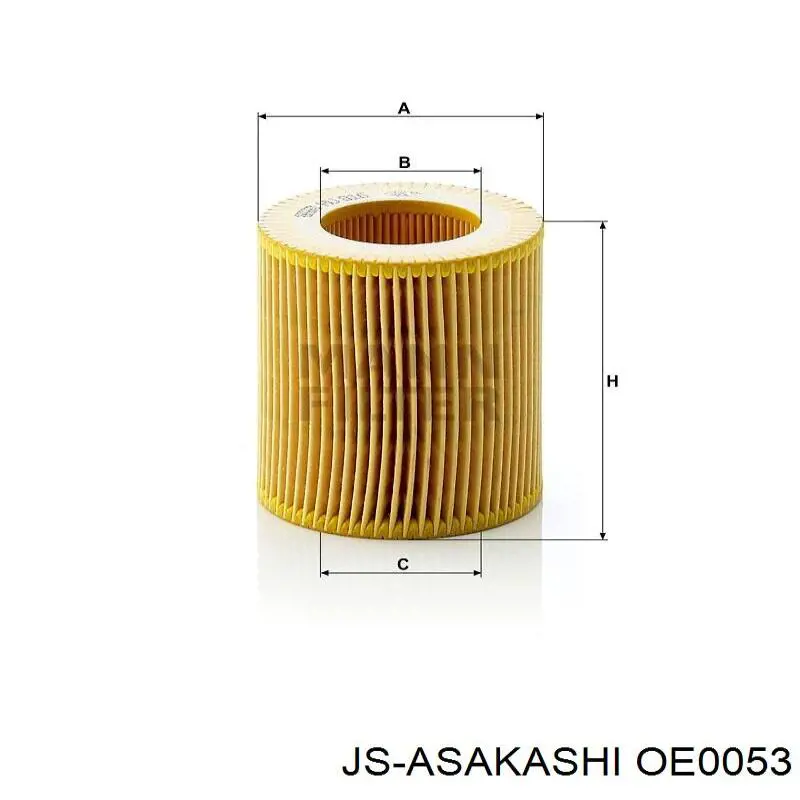 Масляный фильтр OE0053 JS Asakashi