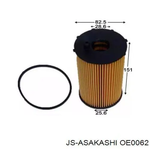 OE0062 JS Asakashi масляный фильтр