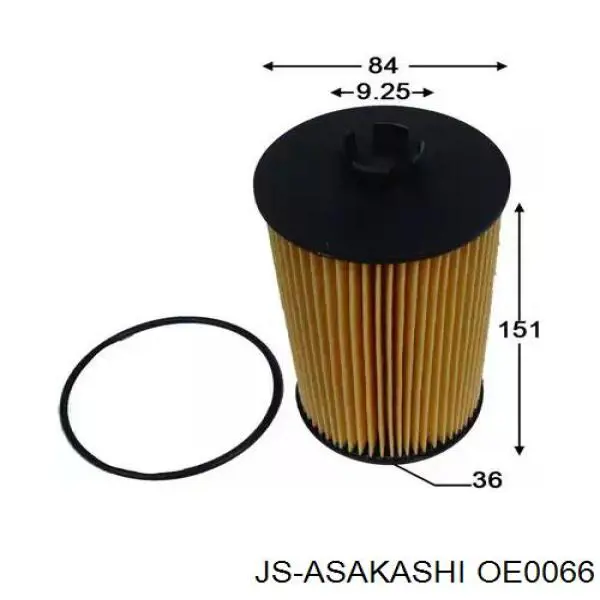 OE0066 JS Asakashi масляный фильтр