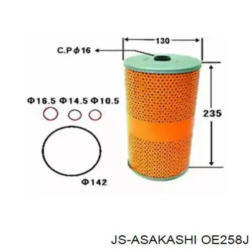 OE258J JS Asakashi масляный фильтр
