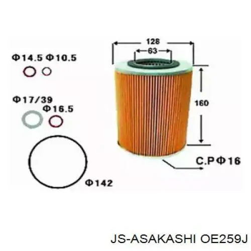 Масляный фильтр OE259J JS Asakashi