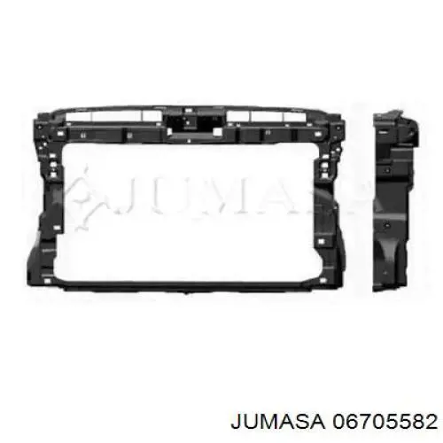 Suporte do radiador montado (painel de montagem de fixação das luzes) para Volkswagen Passat (B8, 3G5)