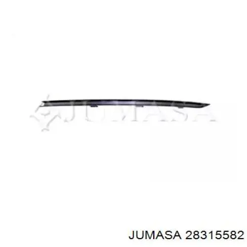 Moldura esquerda do pára-choque dianteiro para Volkswagen Passat (B8, 3G2)