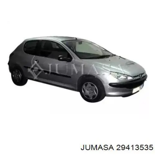 Moldura da porta traseira esquerda para Peugeot 206 (2A/C)