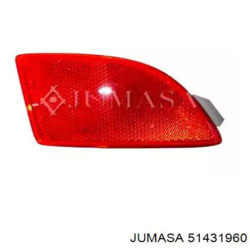 Retrorrefletor (refletor) do pára-choque traseiro esquerdo para Mazda 3 (BM, BN)