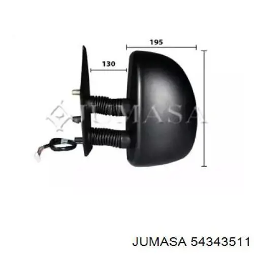 Правое боковое зеркало 54343511 Jumasa
