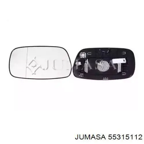 Elemento espelhado do espelho de retrovisão esquerdo para Toyota Corolla (E12)