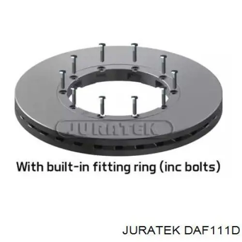 daf111d Juratek передние тормозные диски
