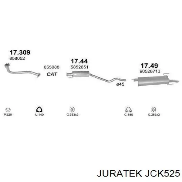 Комплект пружинок крепления дисковых колодок, передних Fast FT32474 цена, от 4.05 USD