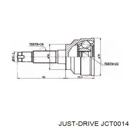 ШРУС наружный передний JCT0014 Just Drive