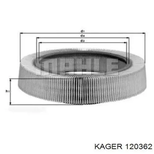 120362 Kager воздушный фильтр