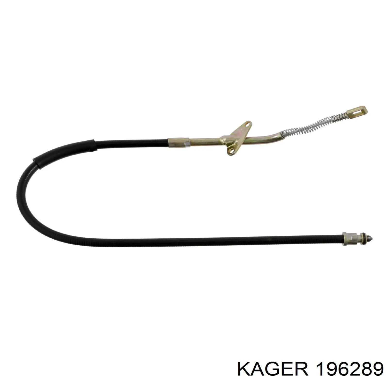 196289 Kager трос ручного тормоза задний левый