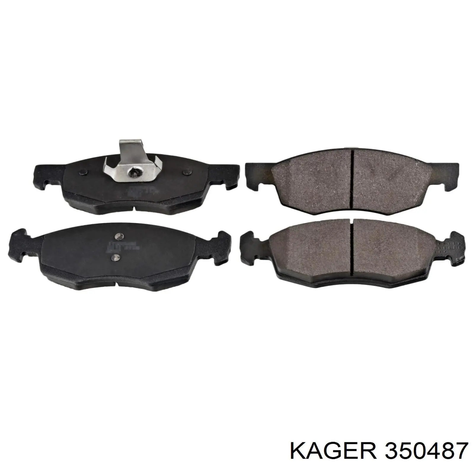 Колодки тормозные передние дисковые KAGER 350487