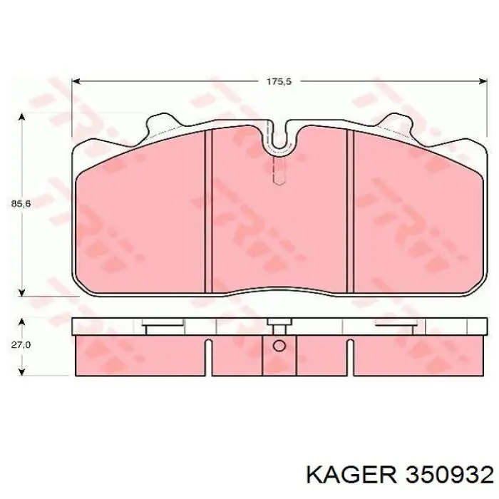 35-0932 Kager передние тормозные колодки