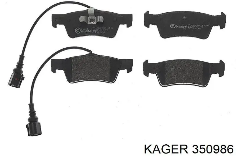 Колодки дисковые  Kager 350986 цена, от 28.92 USD