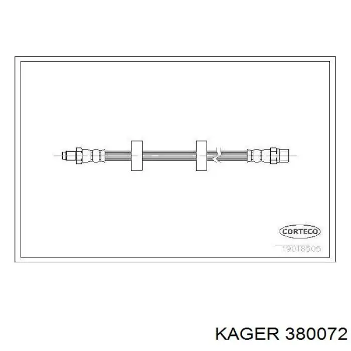 Шланг тормозной передний 380072 Kager