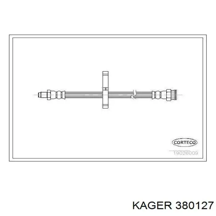 38-0127 Kager шланг тормозной задний