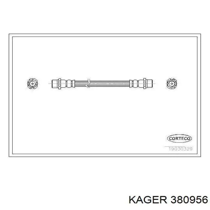 38-0956 Kager шланг тормозной задний