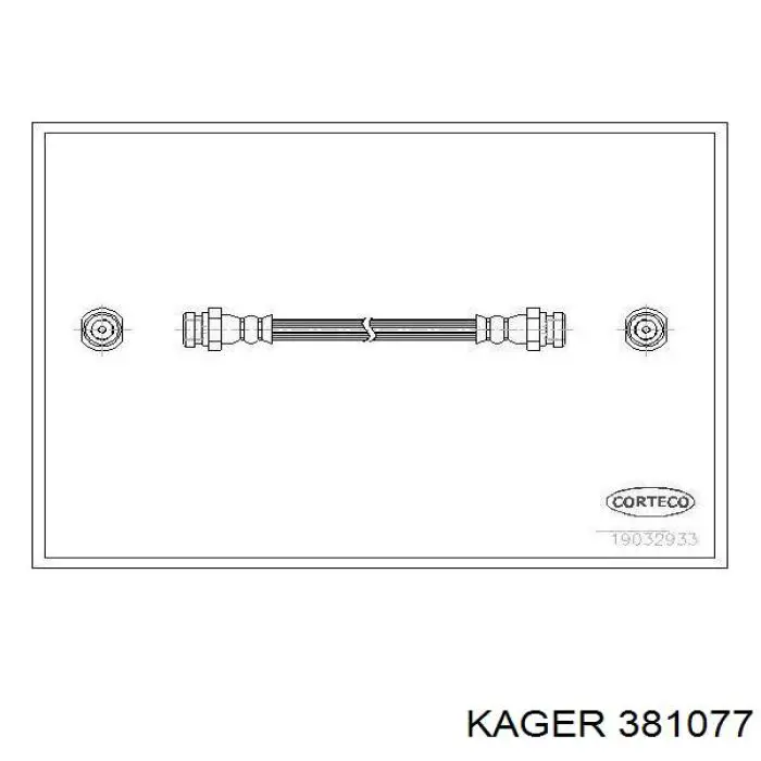 Задний тормозной шланг 381077 Kager