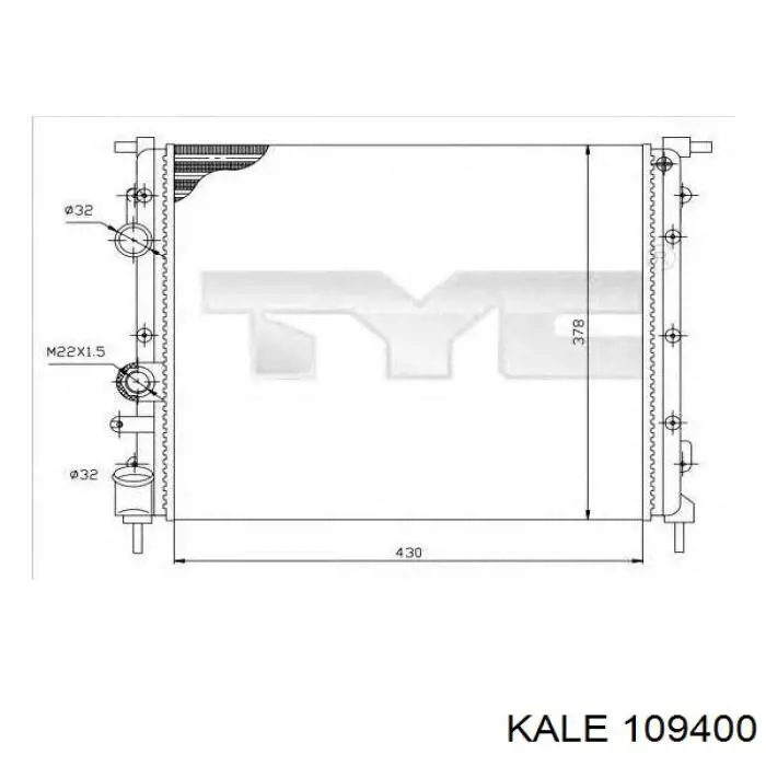 Радиатор охлаждения двигателя Kale 109400 цена, от 42.58 USD