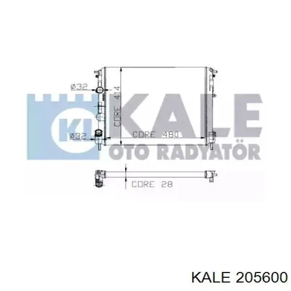 Радиатор охлаждения двигателя Kale 205600 цена, от 37.18 USD
