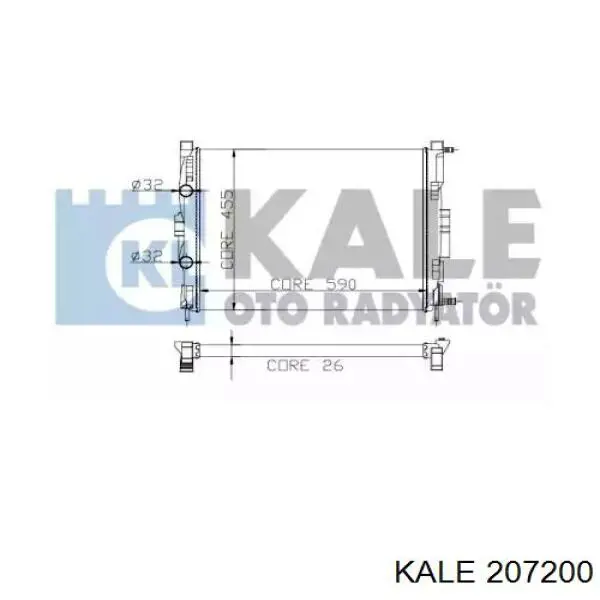 207200 Kale Радиатор основной