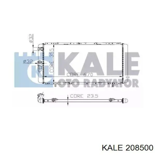 Радиатор 208500 Kale