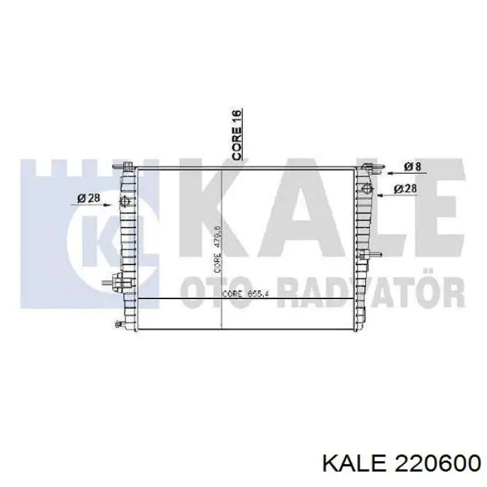 Радиатор 220600 Kale