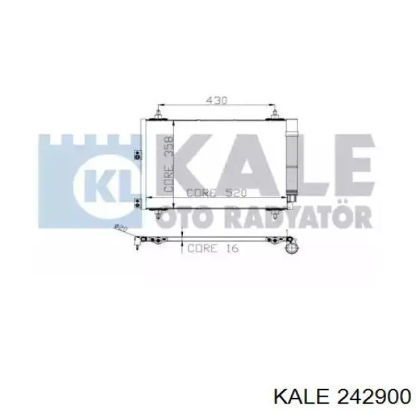 Радиатор кондиционера 242900 Kale