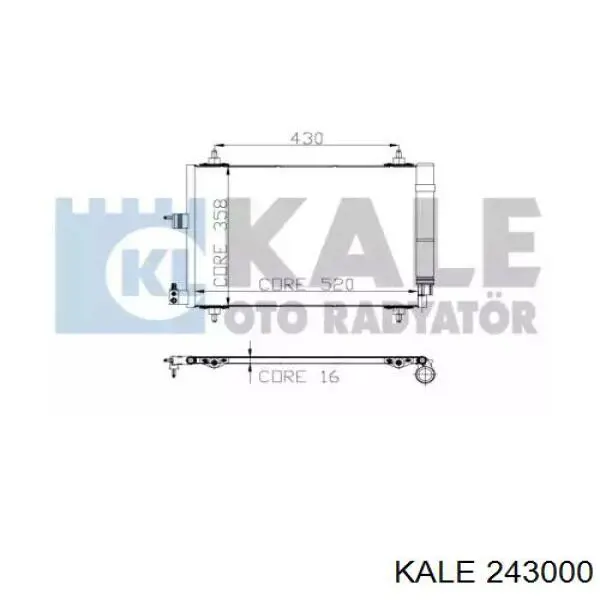 Радиатор кондиционера 243000 Kale