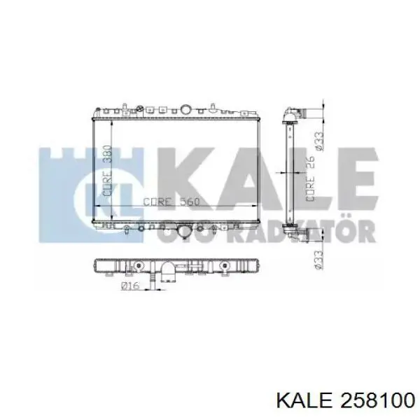 258100 Kale Радиатор основной