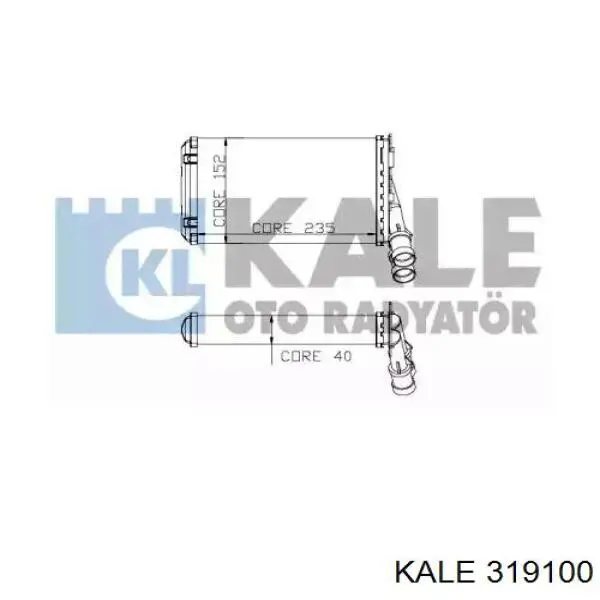 Радиатор печки 319100 Kale