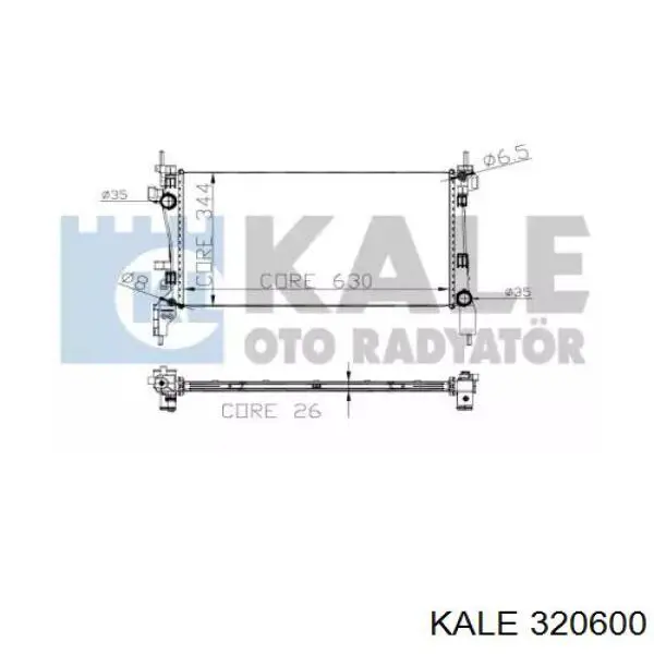 Радиатор 320600 Kale