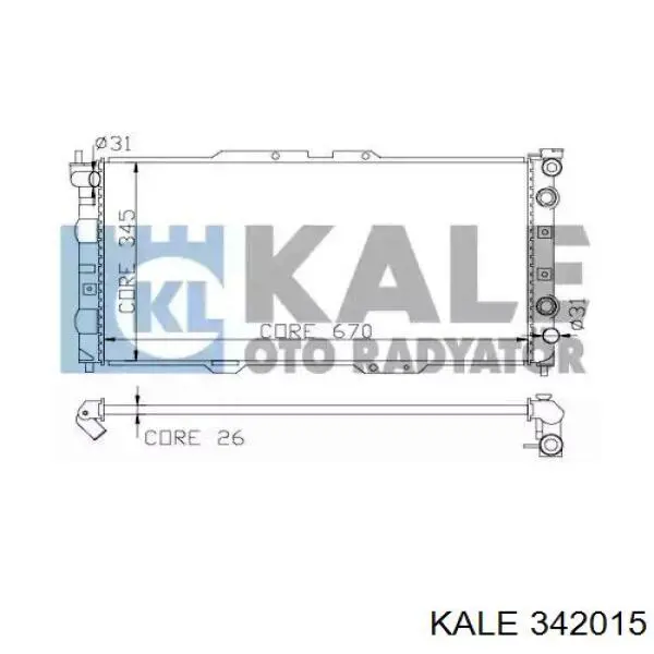 Радиатор 342015 Kale