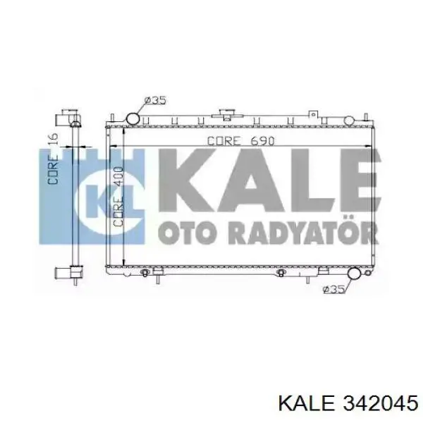 Радиатор 342045 Kale